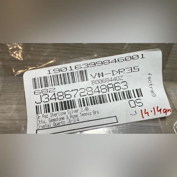 Or Paz Sterling Silver 2.40 Cttw Crystal Quartz & Rose Tennis Bracelet, 6.75” - Picture 5 of 5